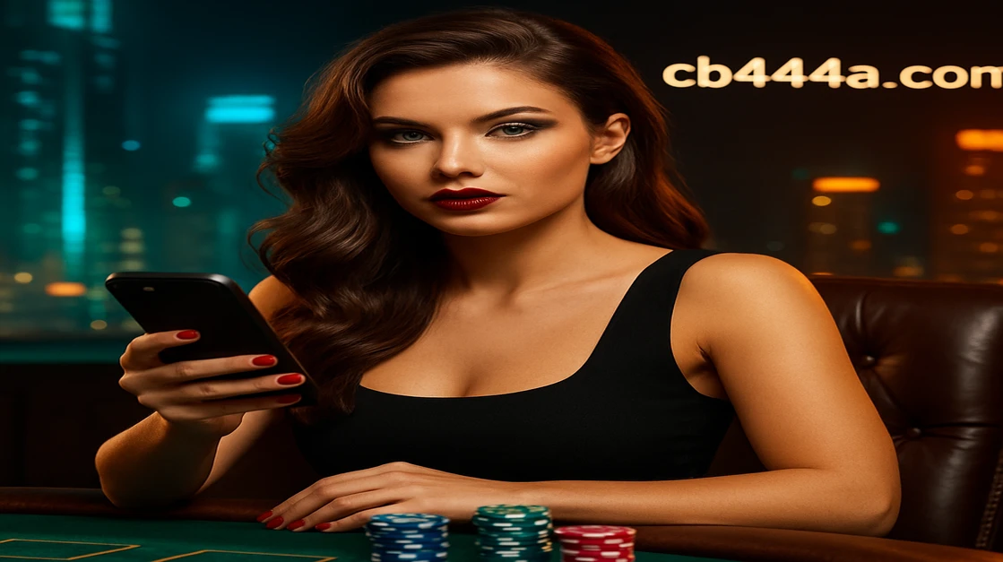 cb444 প্রিমিয়াম গেমিং-এর জন্য VIP বোনাস অফারের সঙ্গে বিলাসবহুল গেমিং প্ল্যাটফর্ম সেটিং-এ লম্বা চুলের এক সুন্দর নারী স্মার্টফোনটি ধরে আছেন